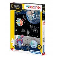 Puzzle Clementoni, National Geographic Kids - Space Explorer, 104 piese, dimensiuni 48x33cm